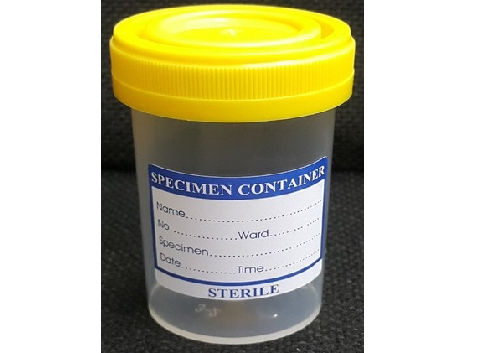 CONTAINER 60ML STERILE LBL YEL CAP