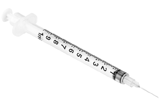 SYRINGES 1ML 25G*1 W/FIXED NEEDLES